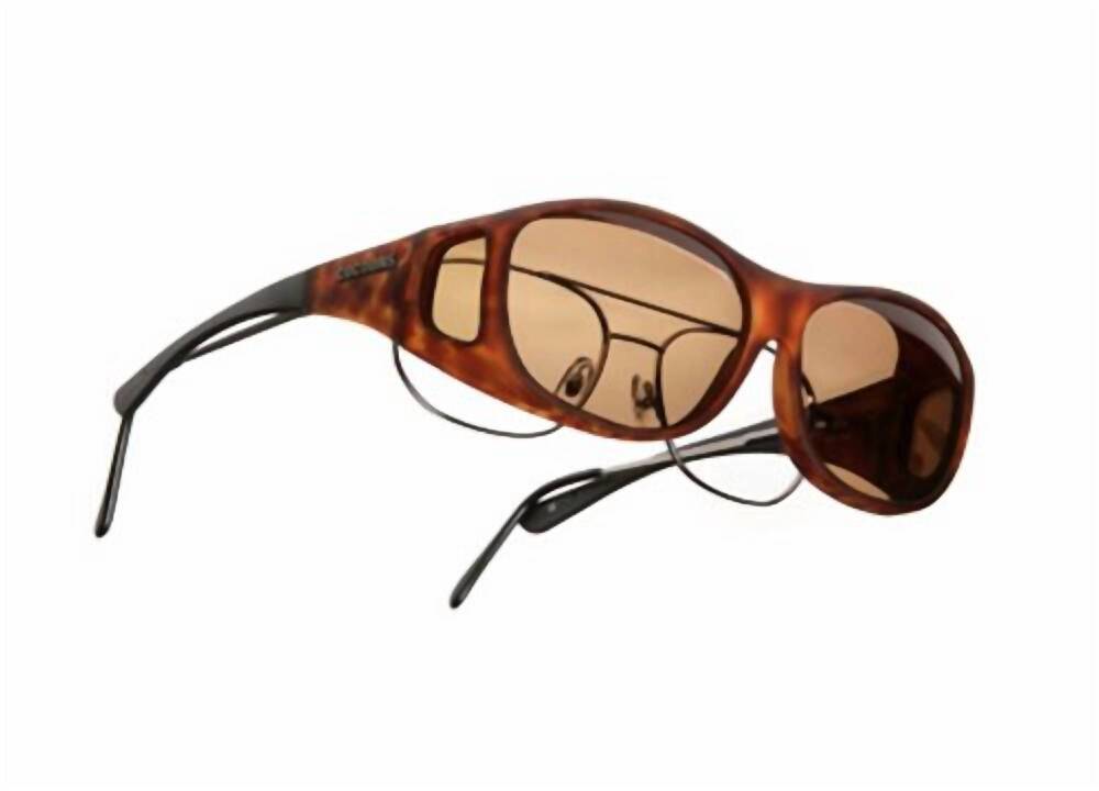NEW COCOONS unisex slim line m fitover sunglasses in tortoise / amber